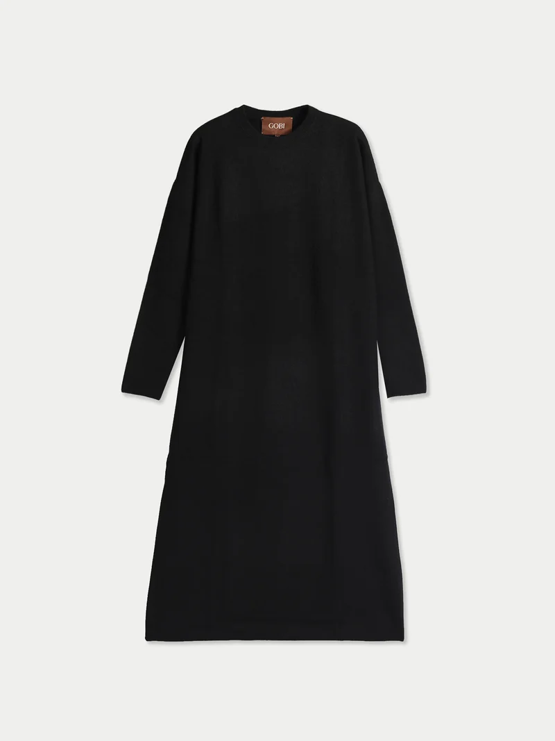 Lockeres Kaschmir-Maxikleid
