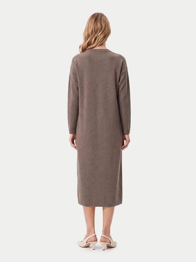 Lockeres Kaschmir-Maxikleid