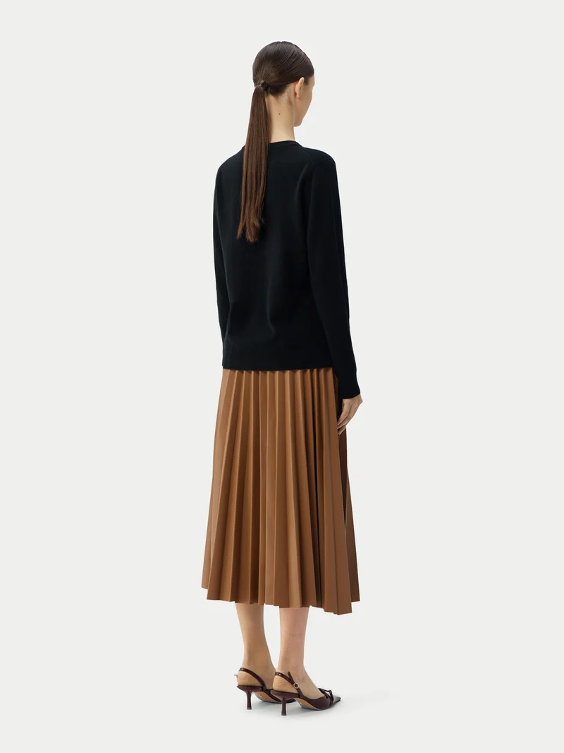 Basic B-Ausschnitt Kaschmirstrickjacke