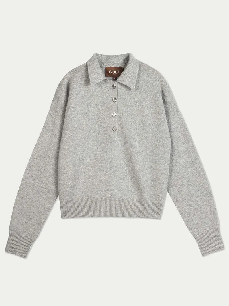 Kaschmir-Pullover mit Polokragen