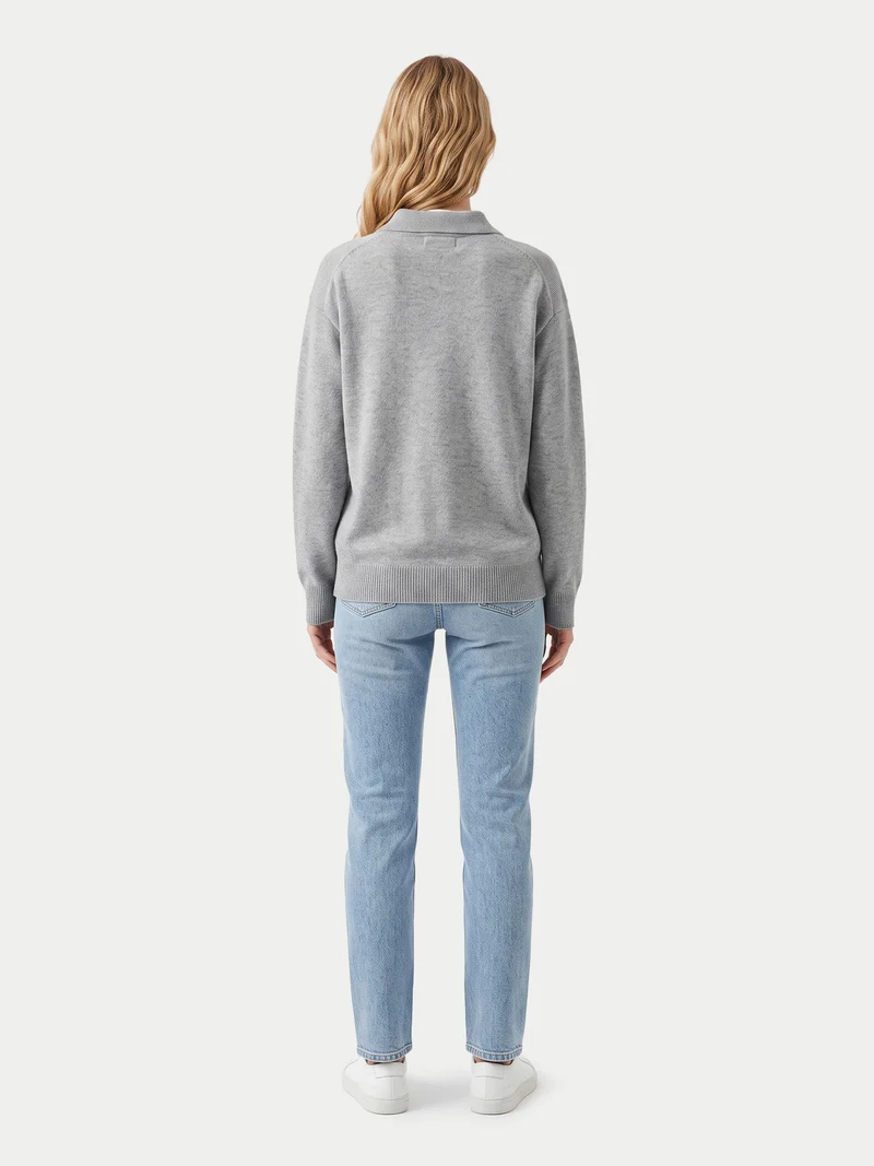 Kaschmir-Pullover mit Polokragen