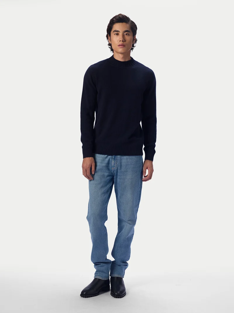 Schmal geschnittener Kaschmir-Rollkragenpullover