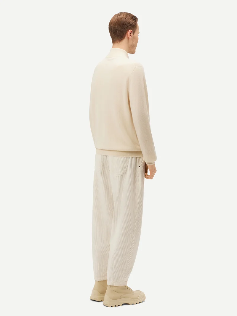Basic Kaschmirstrickjacke mit Reißverschluss