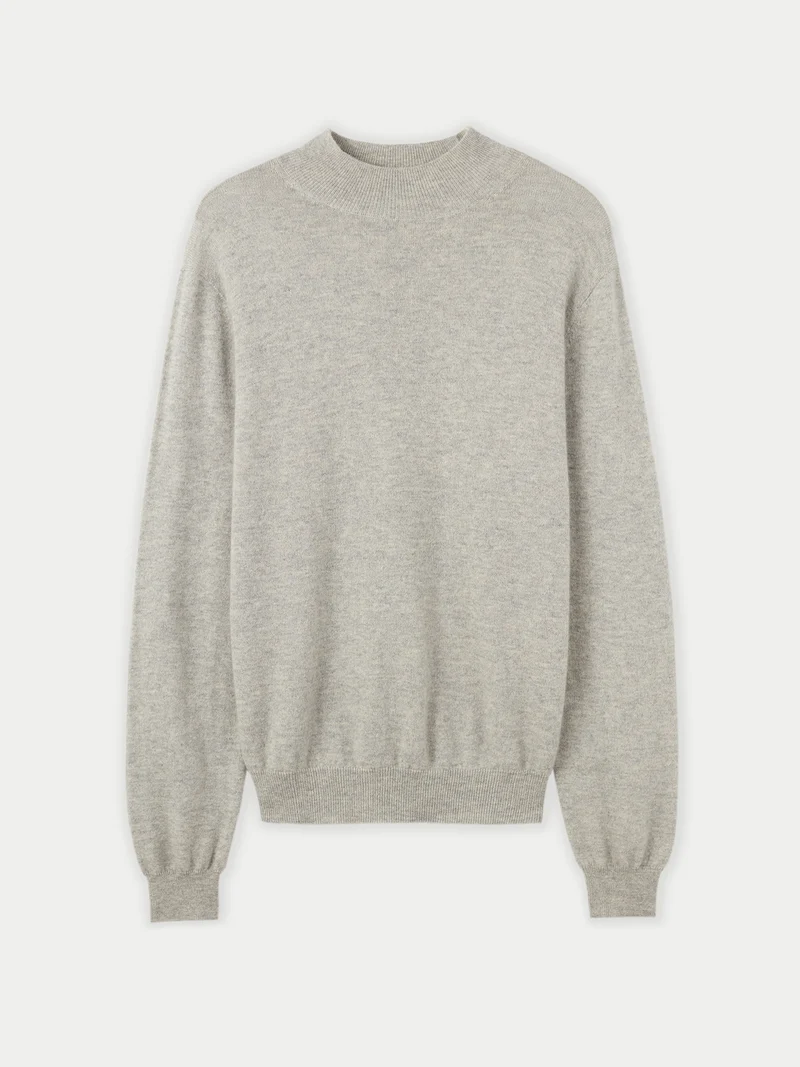 Basic Stehkragenpullover aus Kaschmir