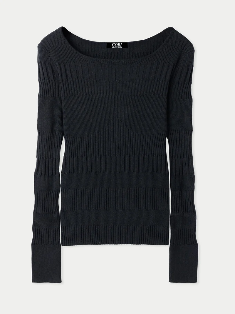 Rippenpullover aus Baumwoll-Seiden-Kaschmir-Mischung