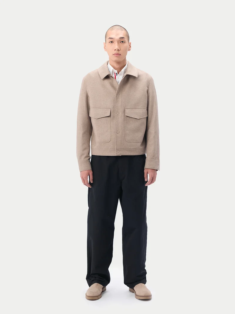 Kaschmir Jacke mit Druckknopfleiste