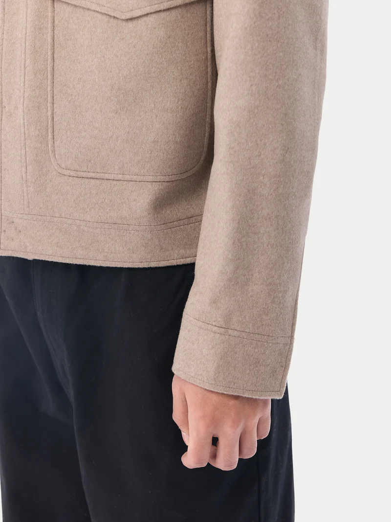 Kaschmir Jacke mit Druckknopfleiste
