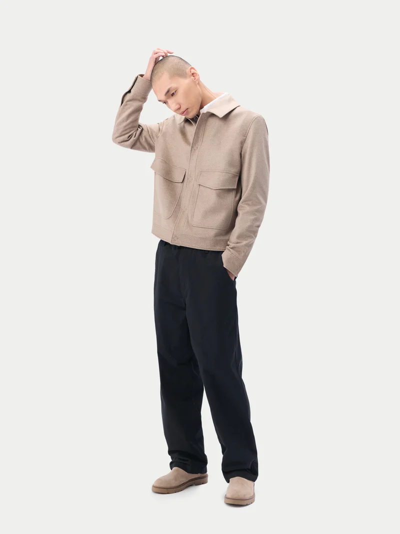 Kaschmir Jacke mit Druckknopfleiste