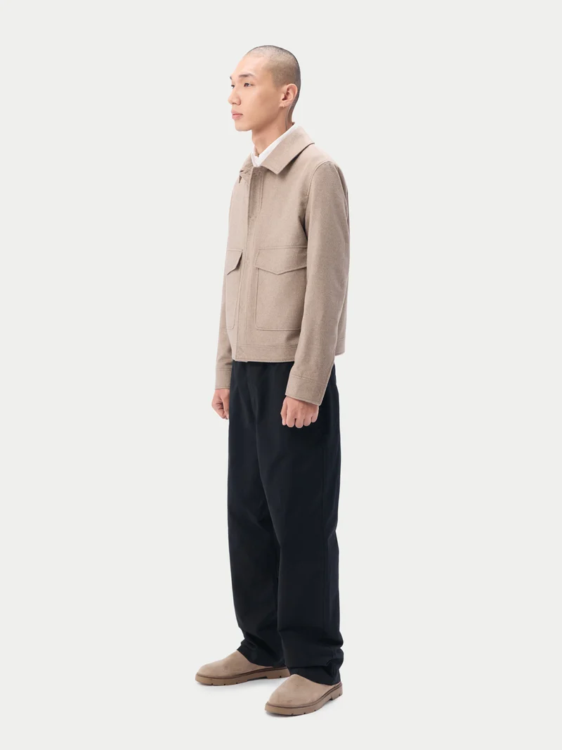Kaschmir Jacke mit Druckknopfleiste