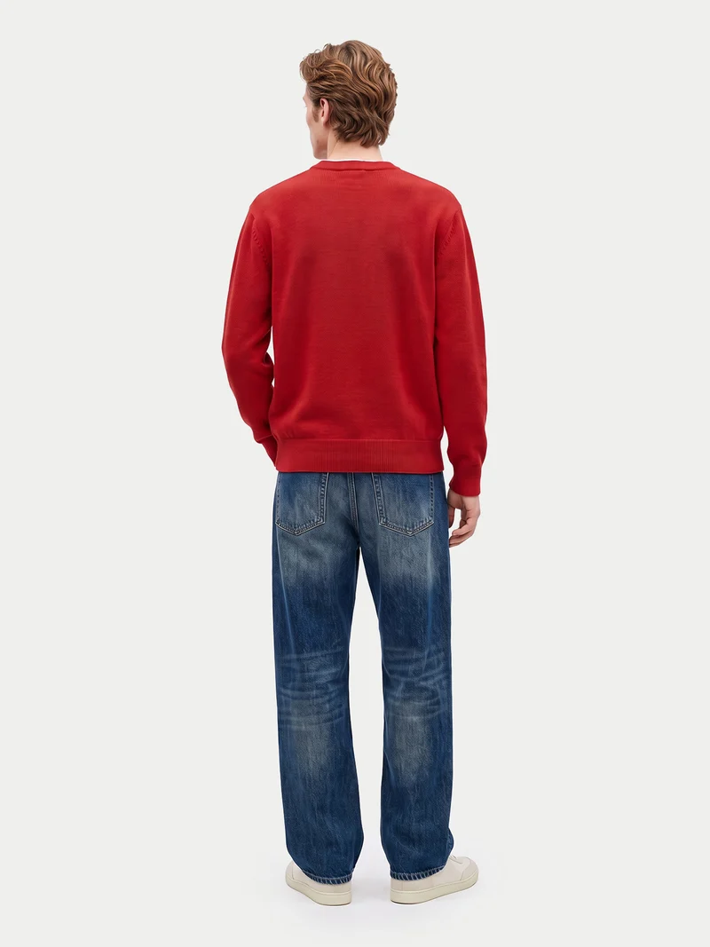 Unisex Kaschmir Rundhalspullover mit Motiv