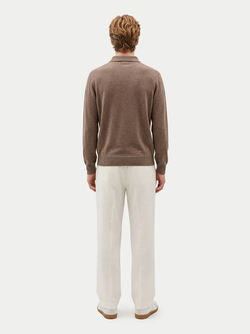 Klassischer Kaschmir-Polopullover