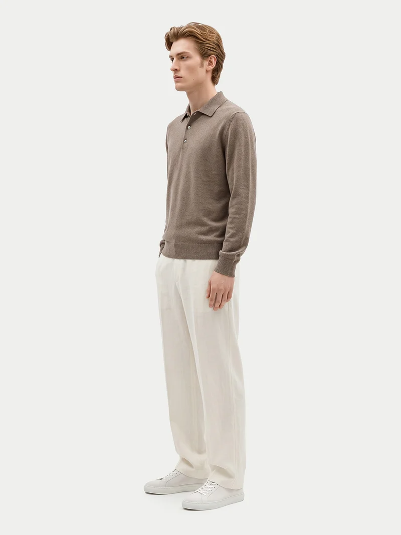 Klassischer Kaschmir-Polopullover