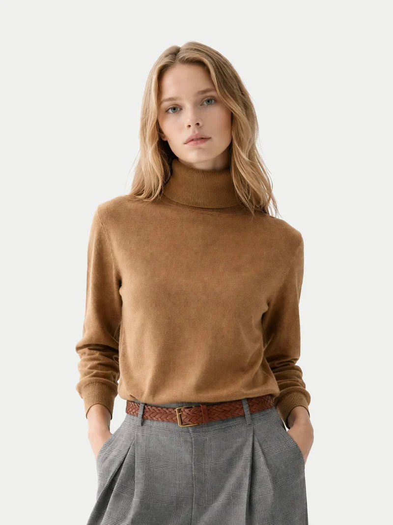 Zeitloser Kaschmir-Rollkragenpullover