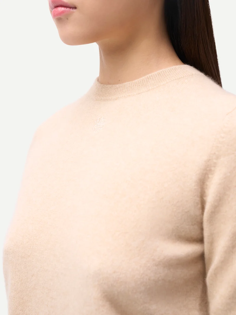 Kaschmir-Pullover mit kurzen Ärmeln