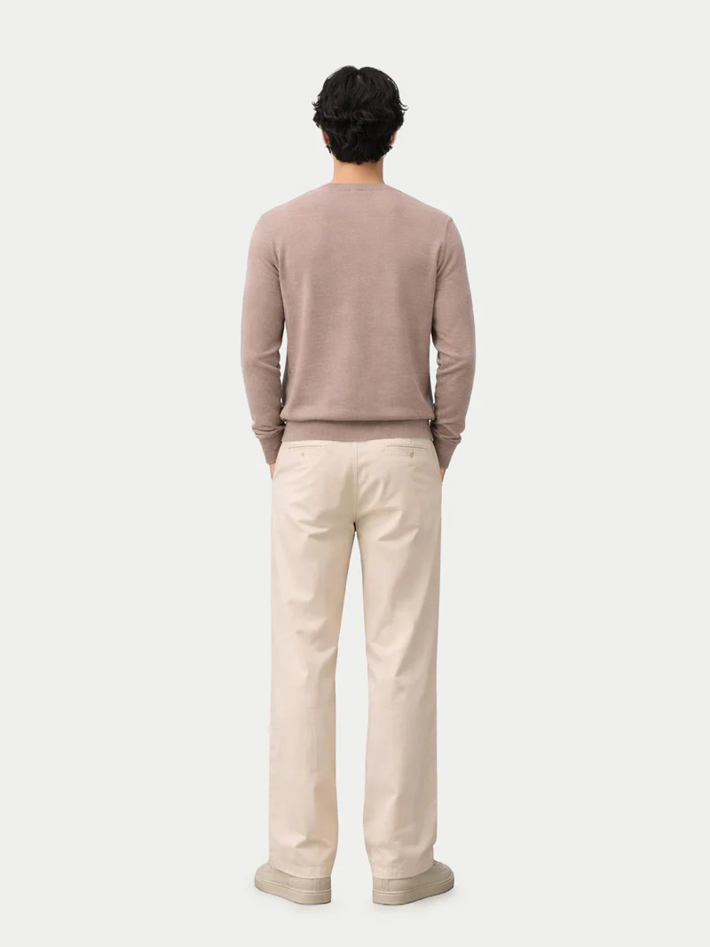 Kaschmir-Seide Pullover mit Rundhalsausschnitt