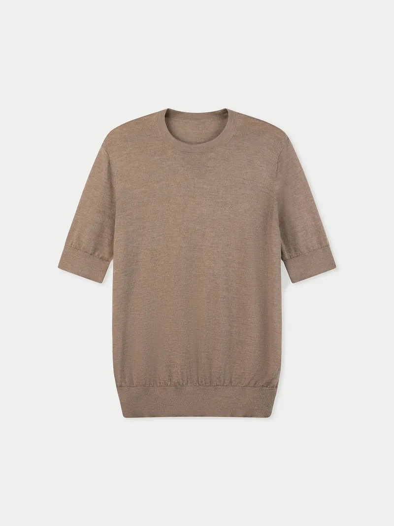 T-Shirt aus Seide und Kaschmir