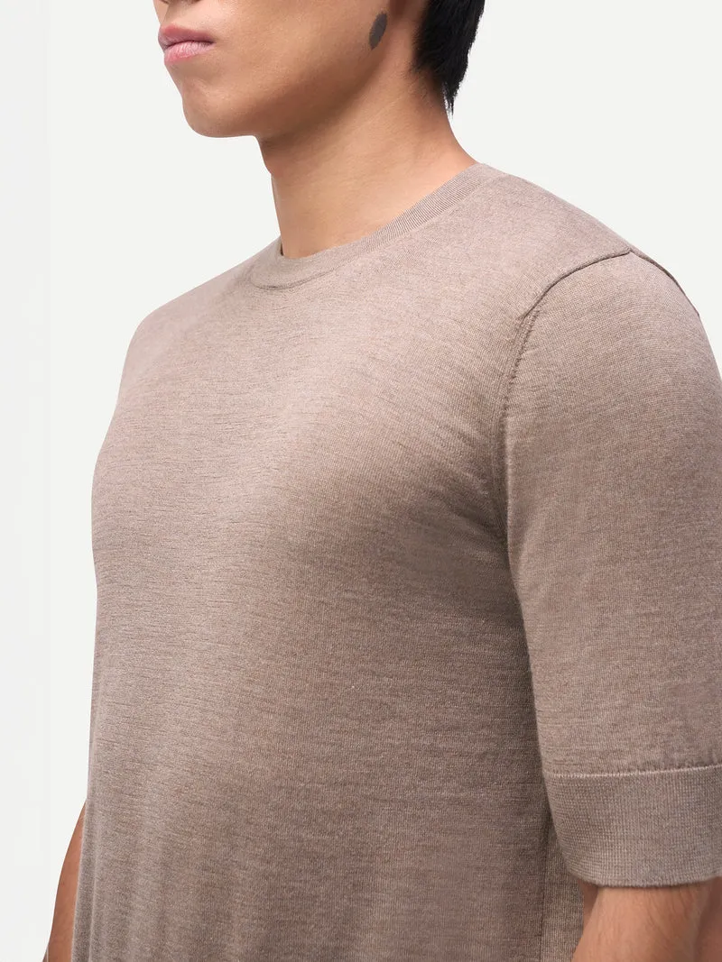 T-Shirt aus Seide und Kaschmir