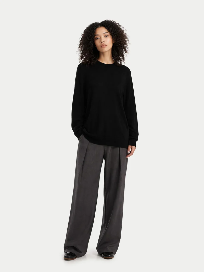 Damen Kaschmirpullover mit Rundhalsausschnitt