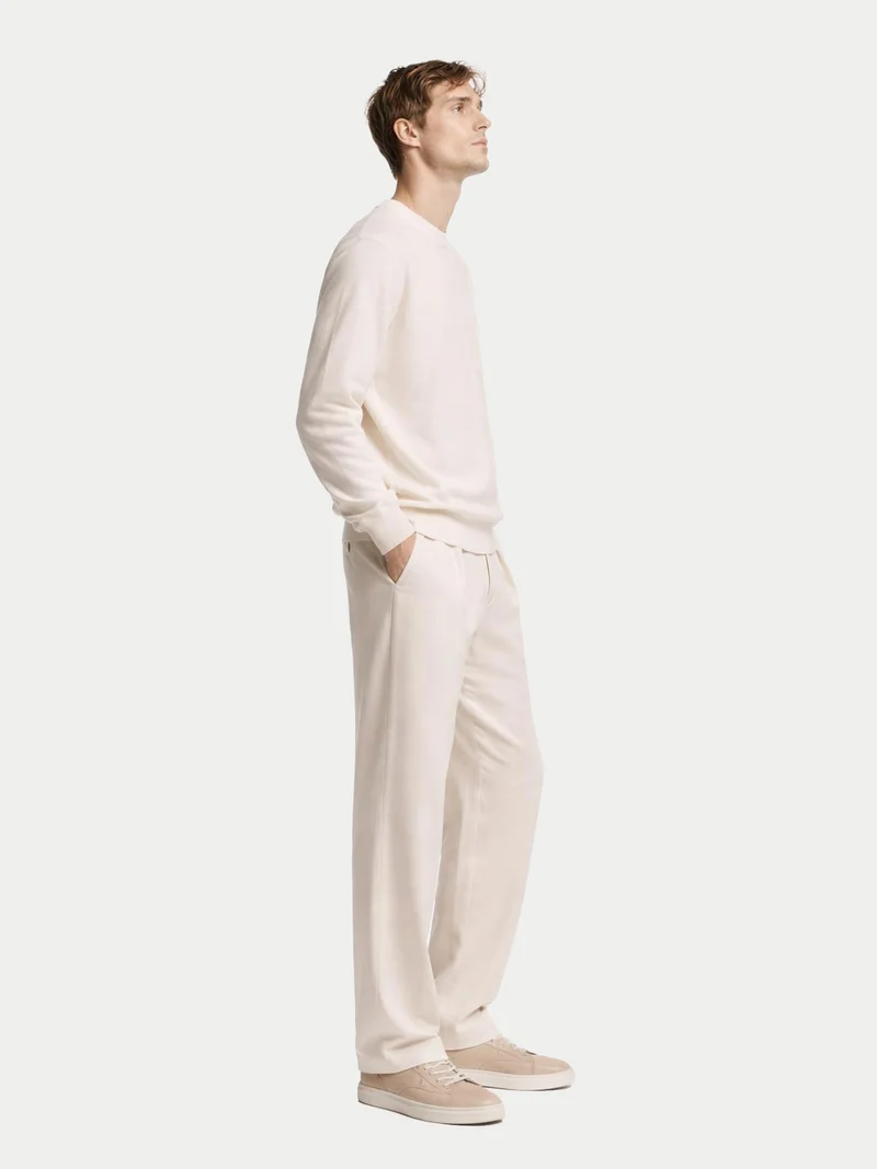 Basic Kaschmirpullover mit R-Ausschnitt