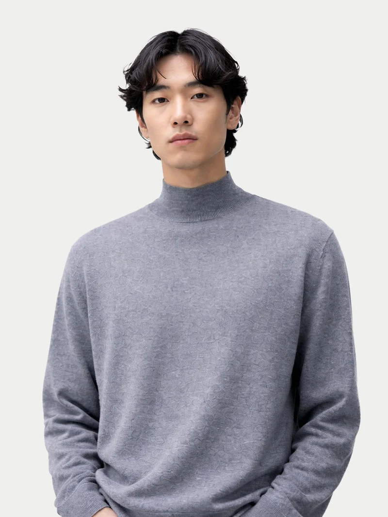 Zeitloser Kaschmirpullover mit Stehkragen