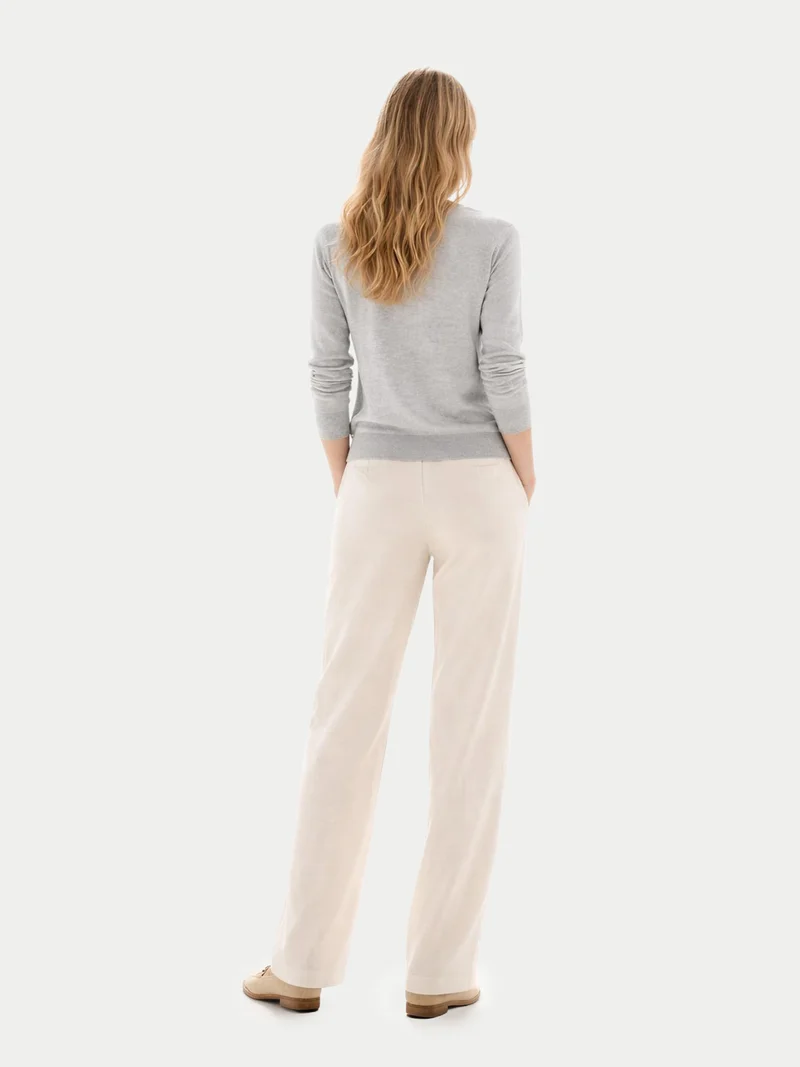 Damen Kaschmirpullover mit V-Ausschnitt