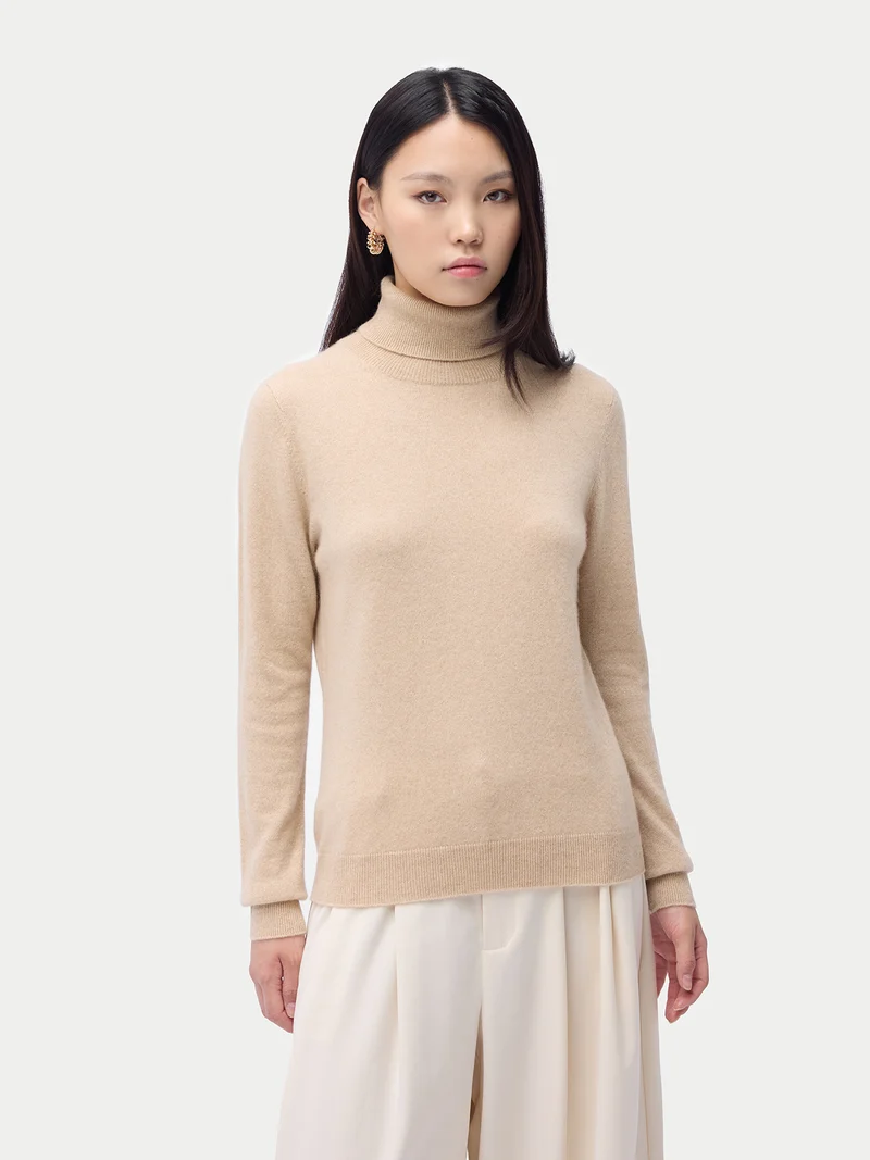 Basic Kaschmir-Rollkragenpullover