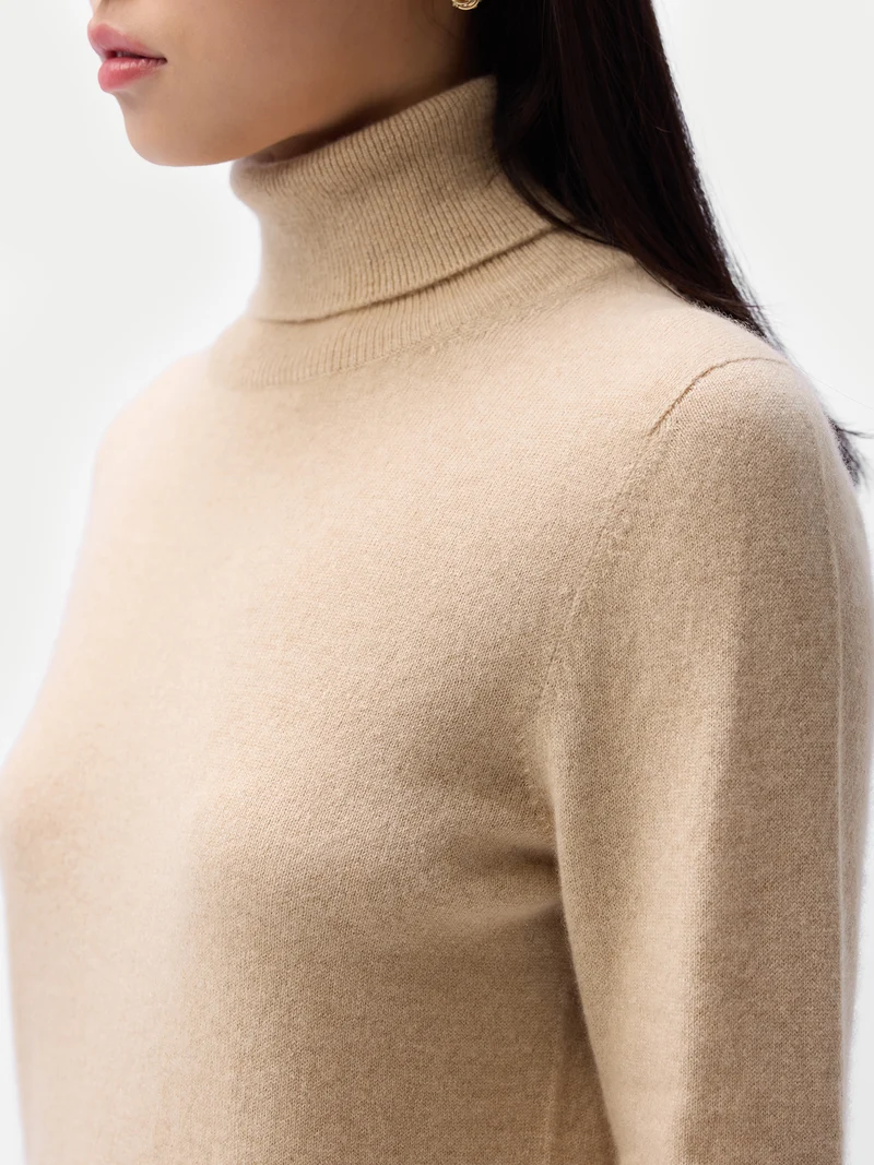 Basic Kaschmir-Rollkragenpullover