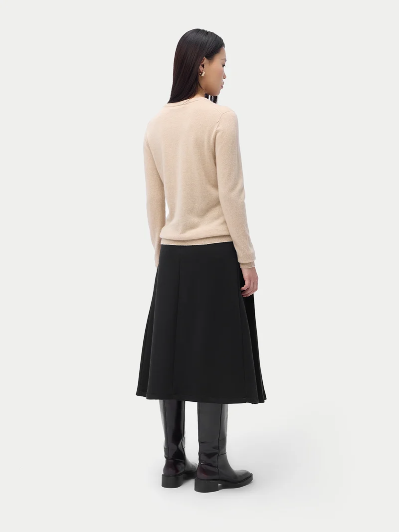 Basic Kaschmir-Rundhals-Pullover