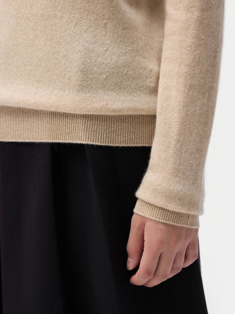 Basic Kaschmir-Rundhals-Pullover