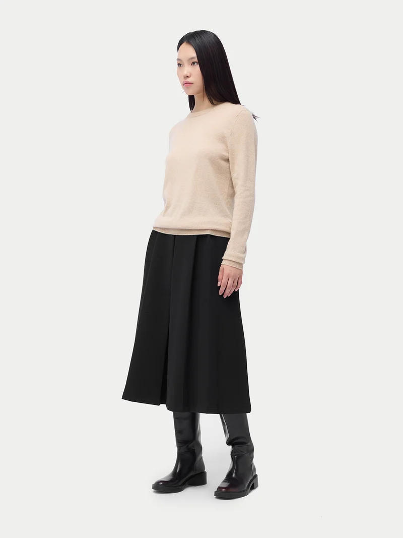 Basic Kaschmir-Rundhals-Pullover