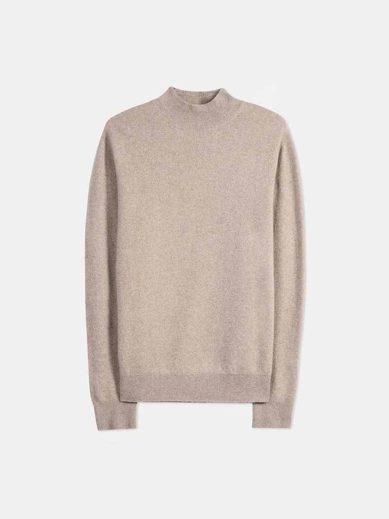 Zeitloser Kaschmirpullover mit Stehkragen