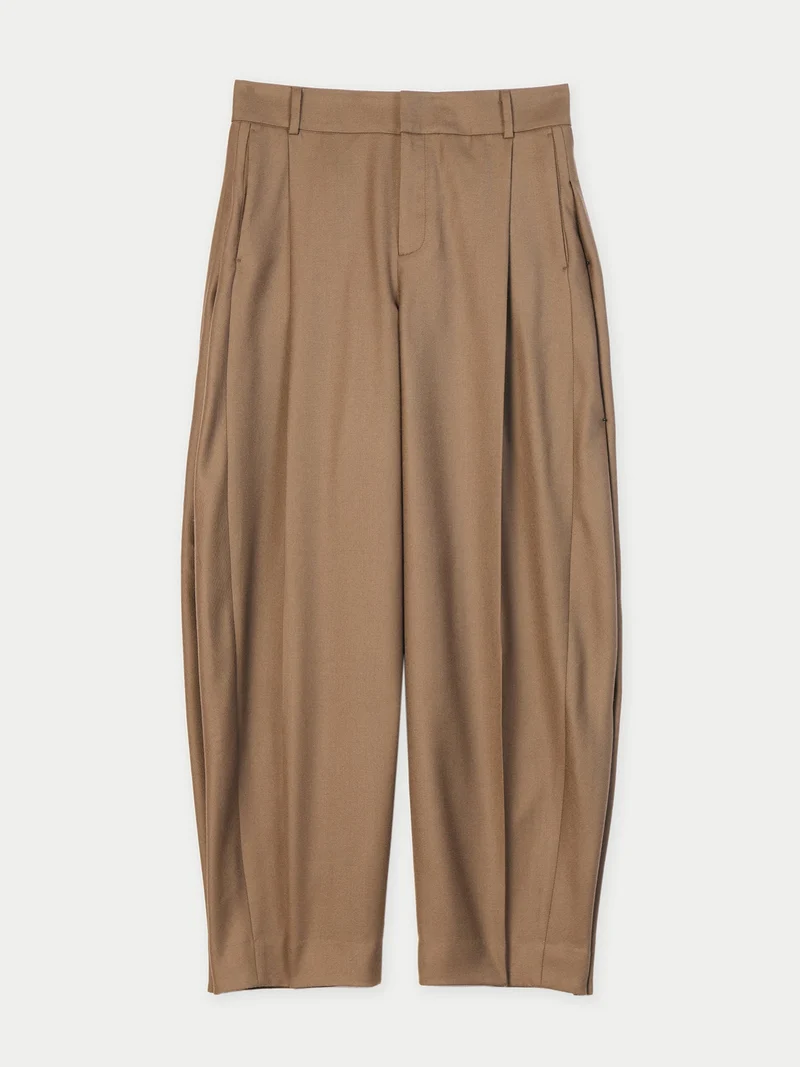 Kaschmirhose mit Barrel-Bein