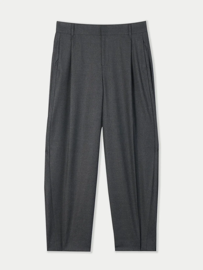 Kaschmirhose mit Barrel-Bein