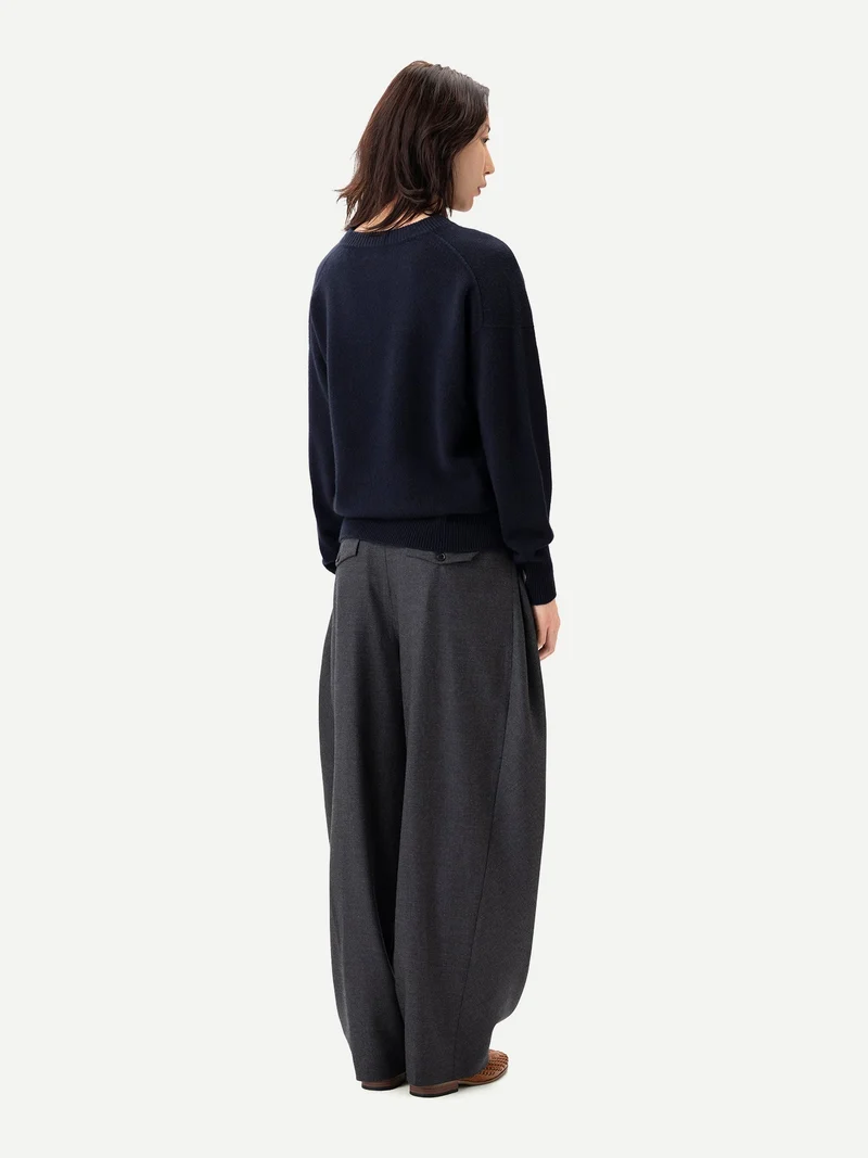 Kaschmirhose mit Barrel-Bein