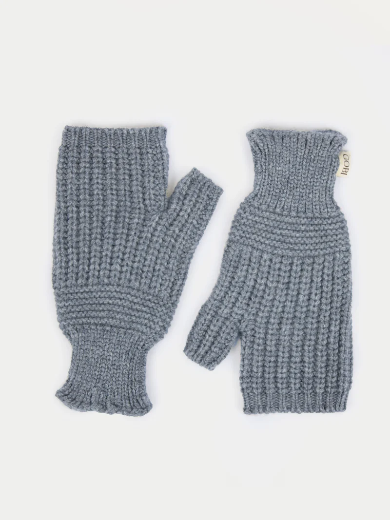 Rippstrick-Kaschmirhandschuhe