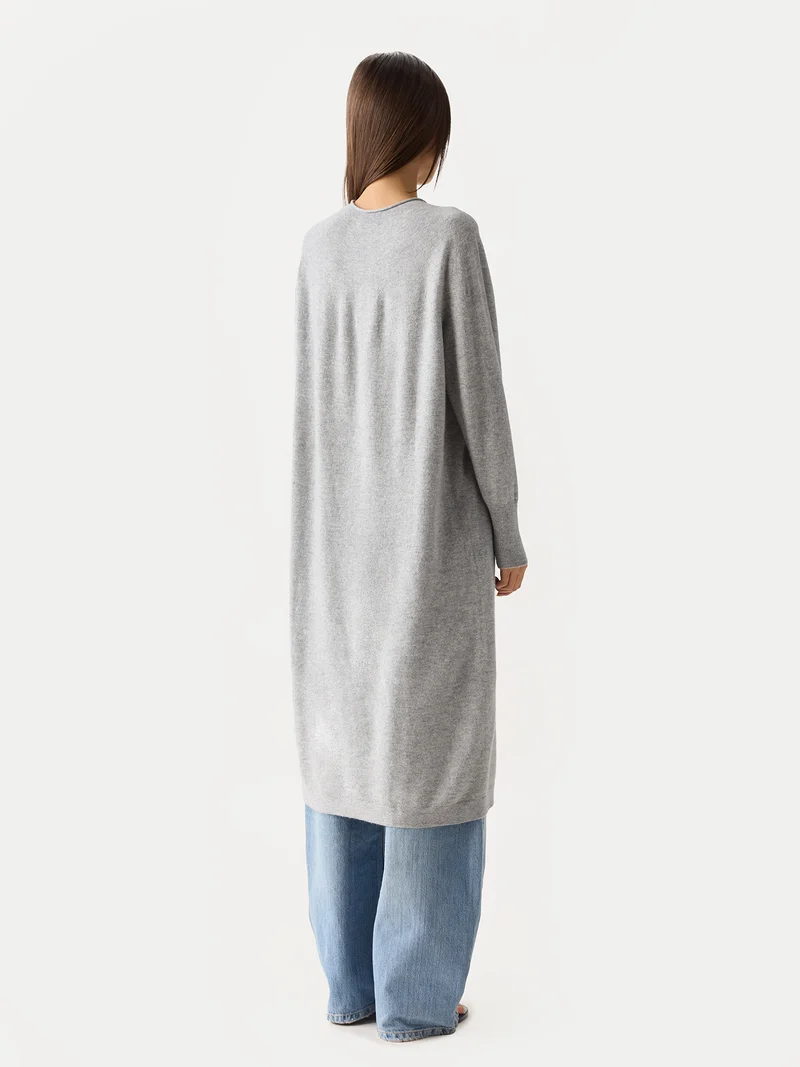 Kaschmir-Maxikleid Mit Seitenschlitz