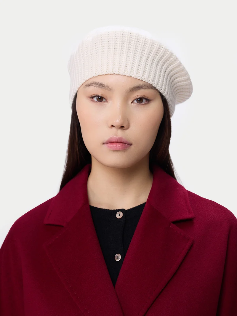 Strukturierte Strick-Beret