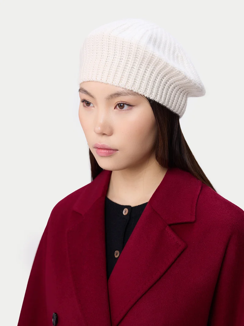 Strukturierte Strick-Beret