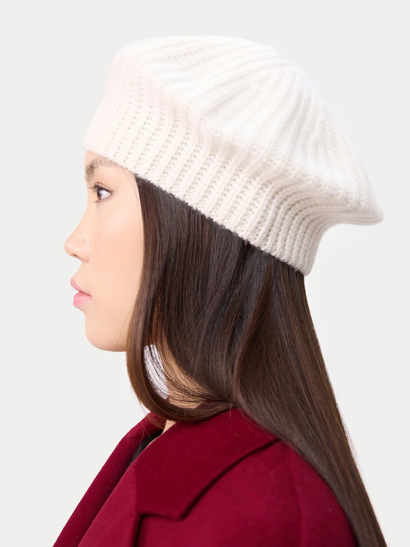 Strukturierte Strick-Beret