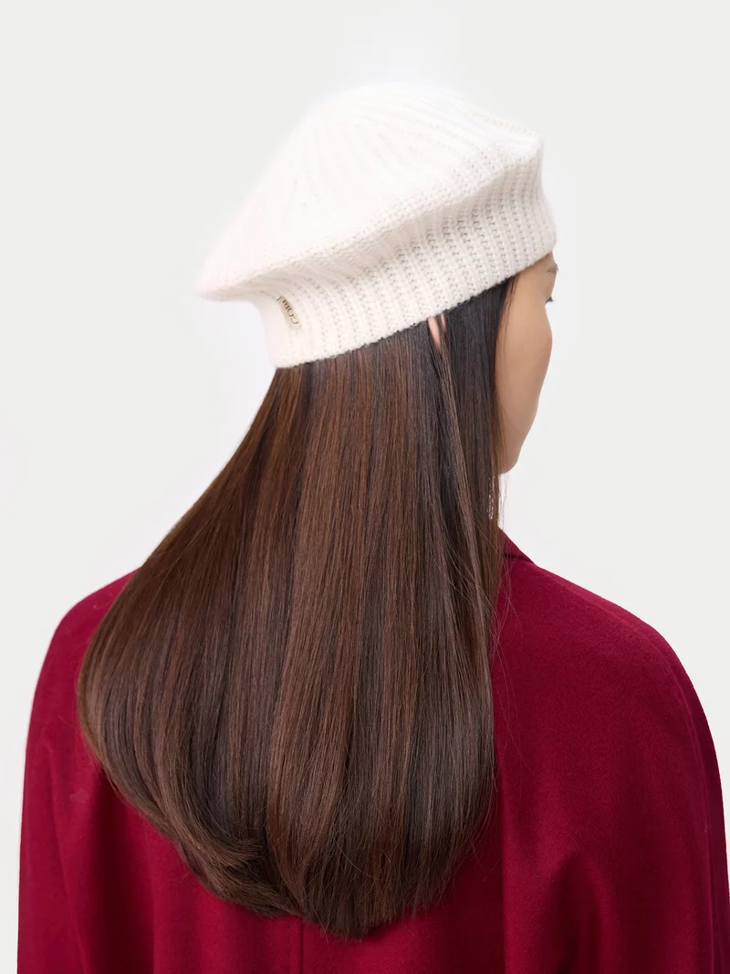 Strukturierte Strick-Beret