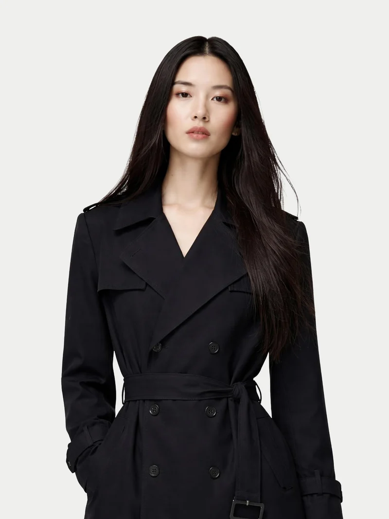 Doppelreihiger Kaschmir Trenchcoat