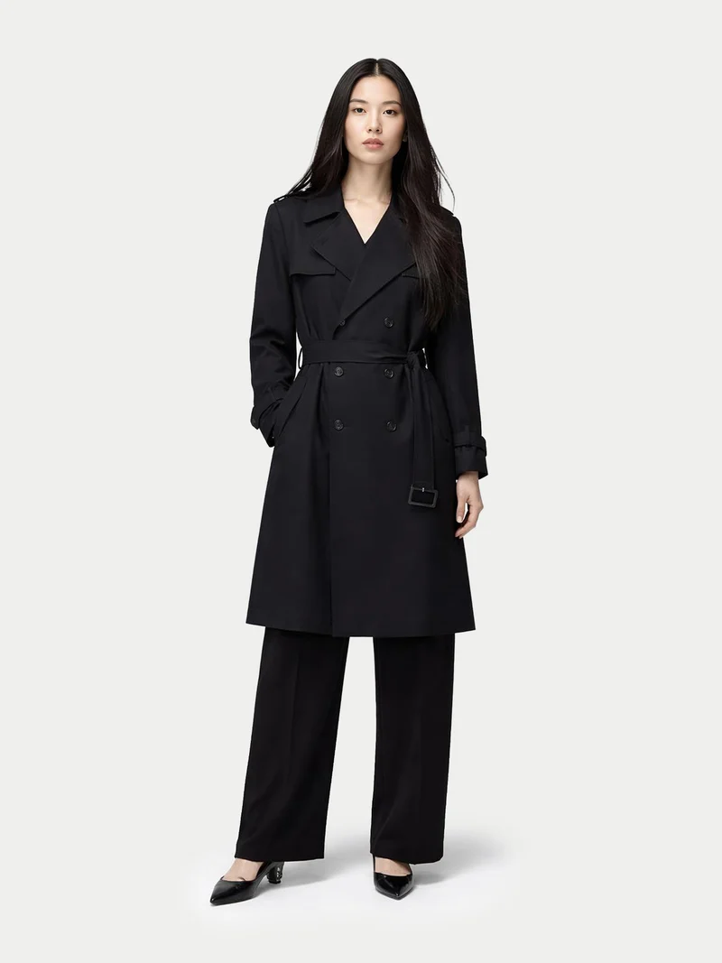 Doppelreihiger Kaschmir Trenchcoat