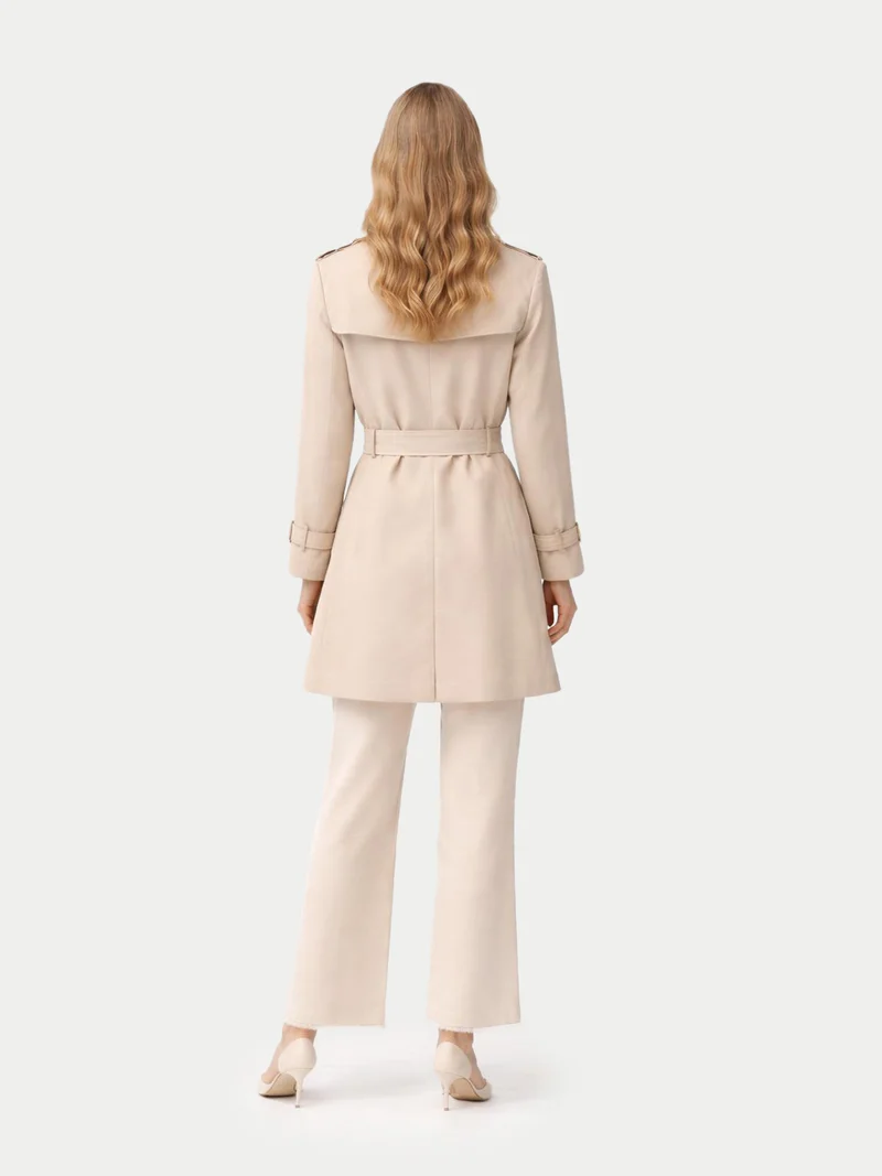 Doppelreihiger Kaschmir Trenchcoat