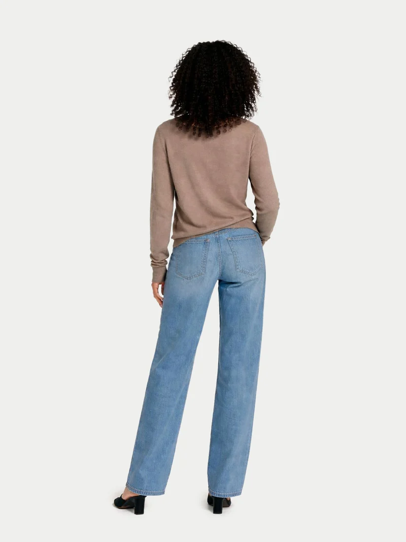 Damen Kaschmirpullover mit V-Ausschnitt