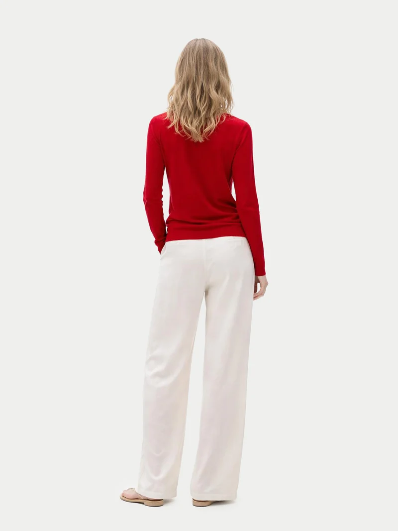 Damen Kaschmirpullover mit V-Ausschnitt