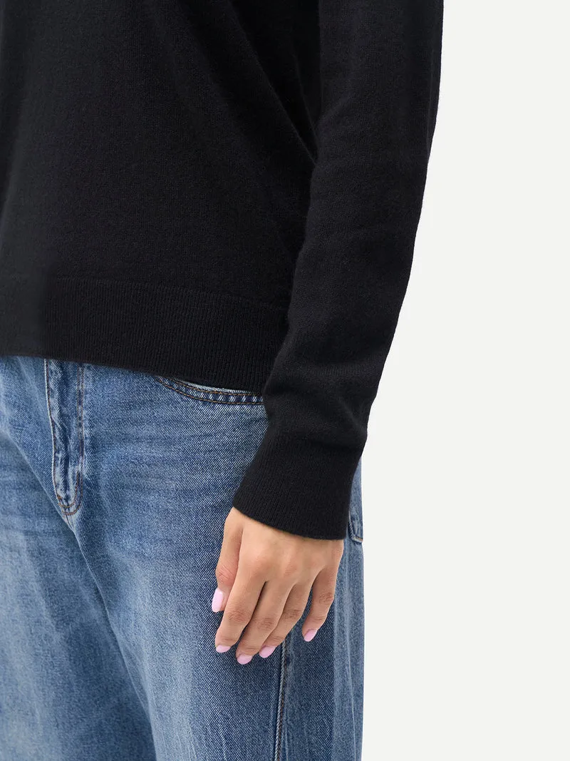 Damen Kaschmirpullover mit V-Ausschnitt