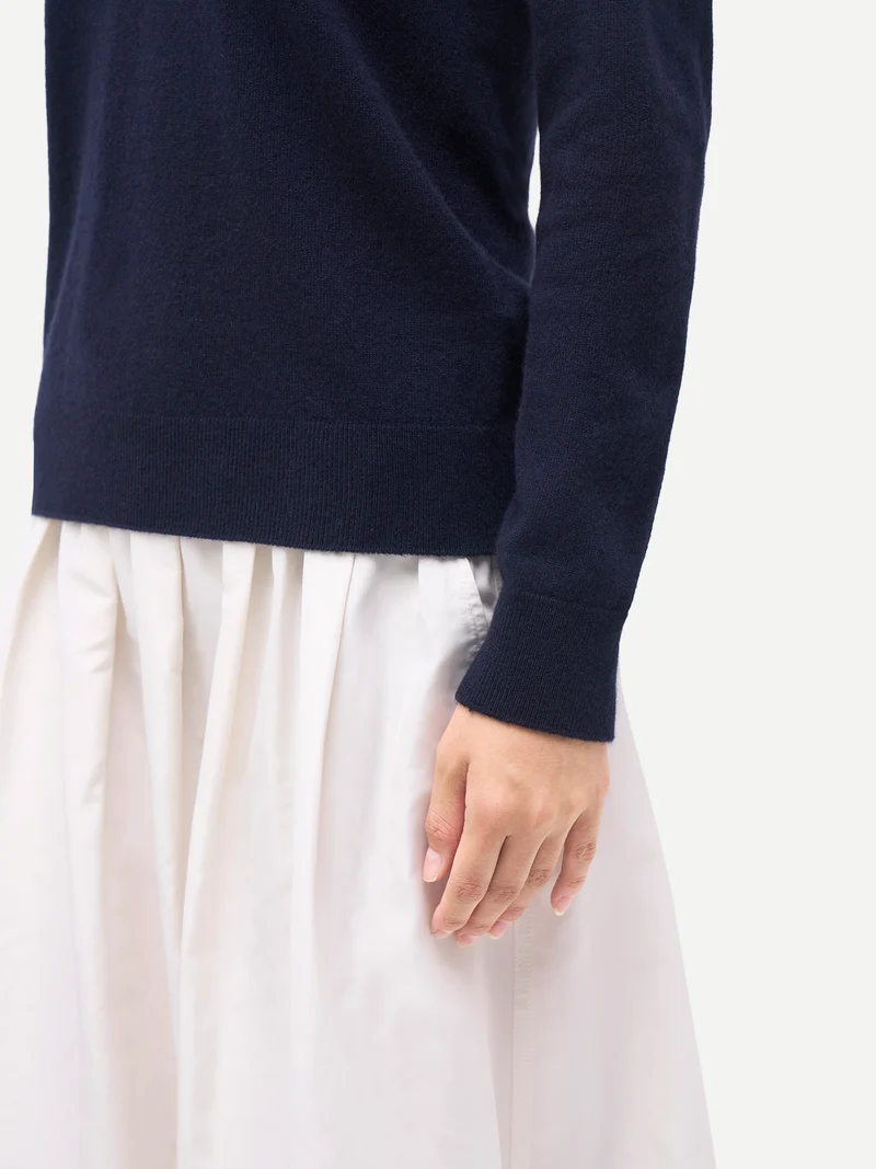Damen Kaschmirpullover mit V-Ausschnitt
