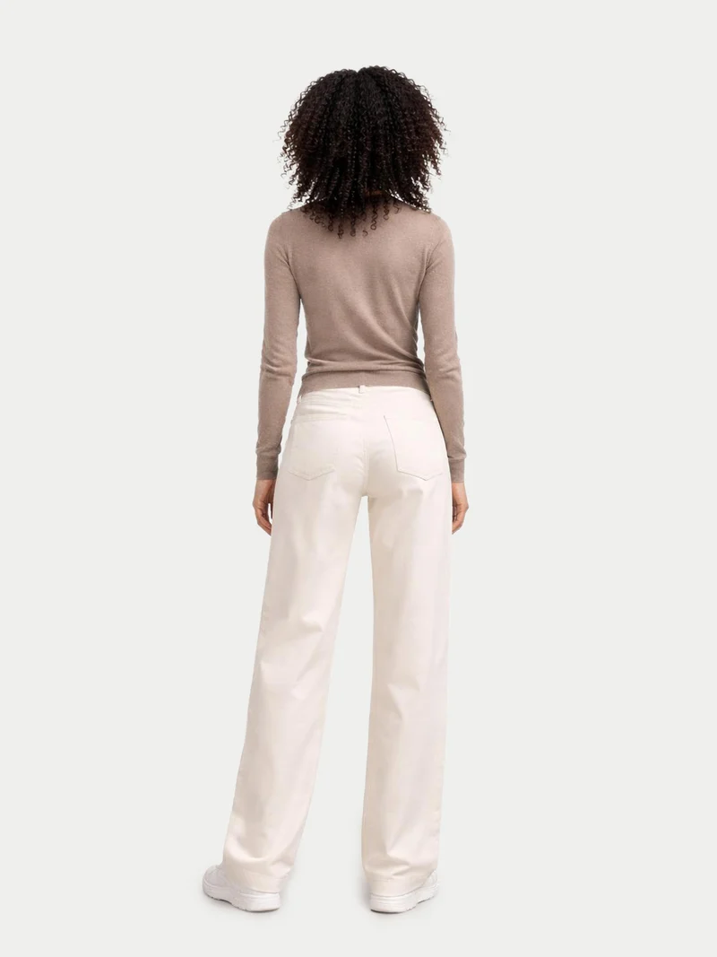 Damen Kaschmirpullover mit Rundhalsausschnitt