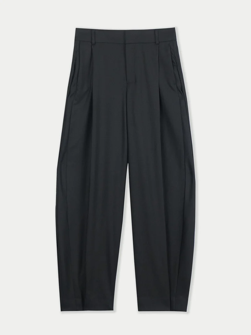 Kaschmirhose mit Barrel-Bein