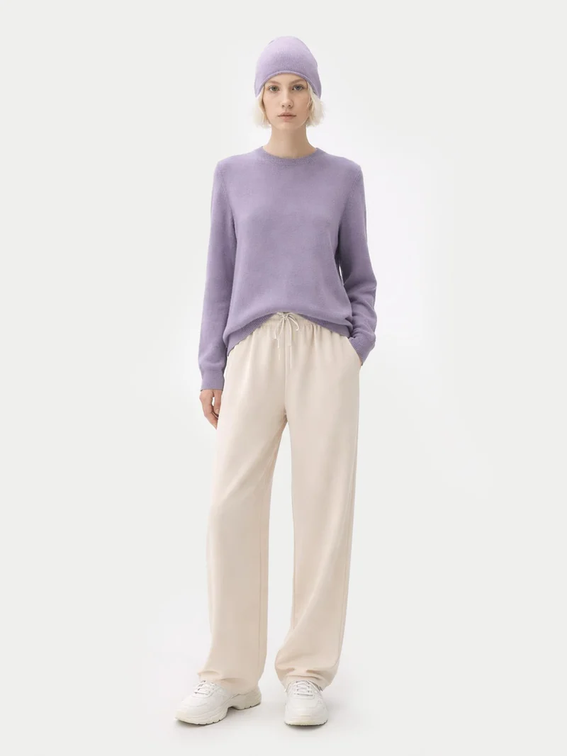 Kaschmir-Set aus Pullover und Mütze